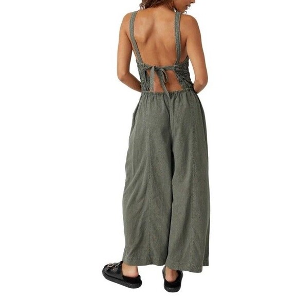 Free People Forever And Always Ruched One-Piece green, large - Picture 3 of 12